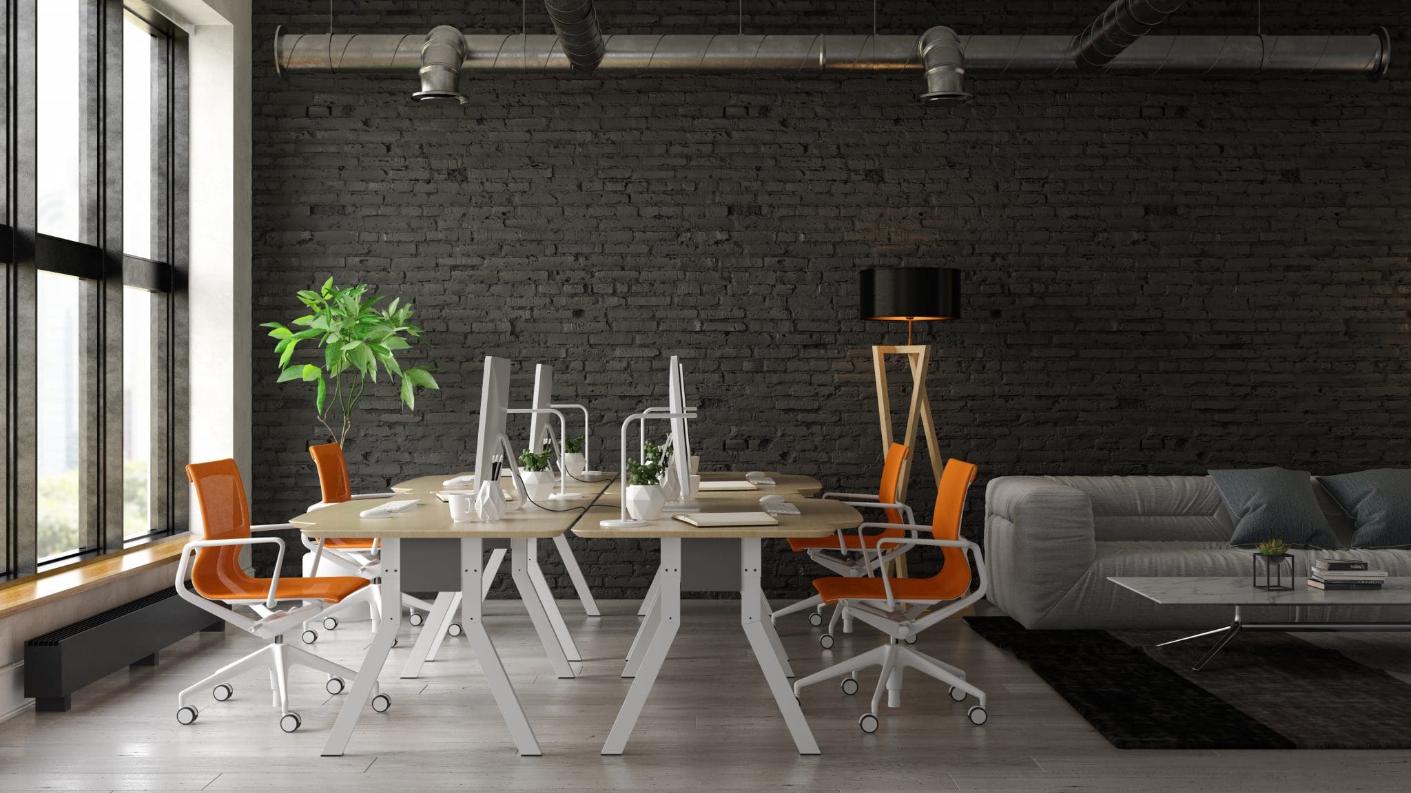 Intérieur moderne et lumineux